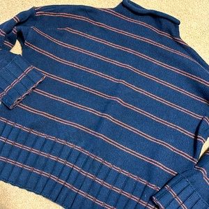 Madewell XS blue and orange sweater